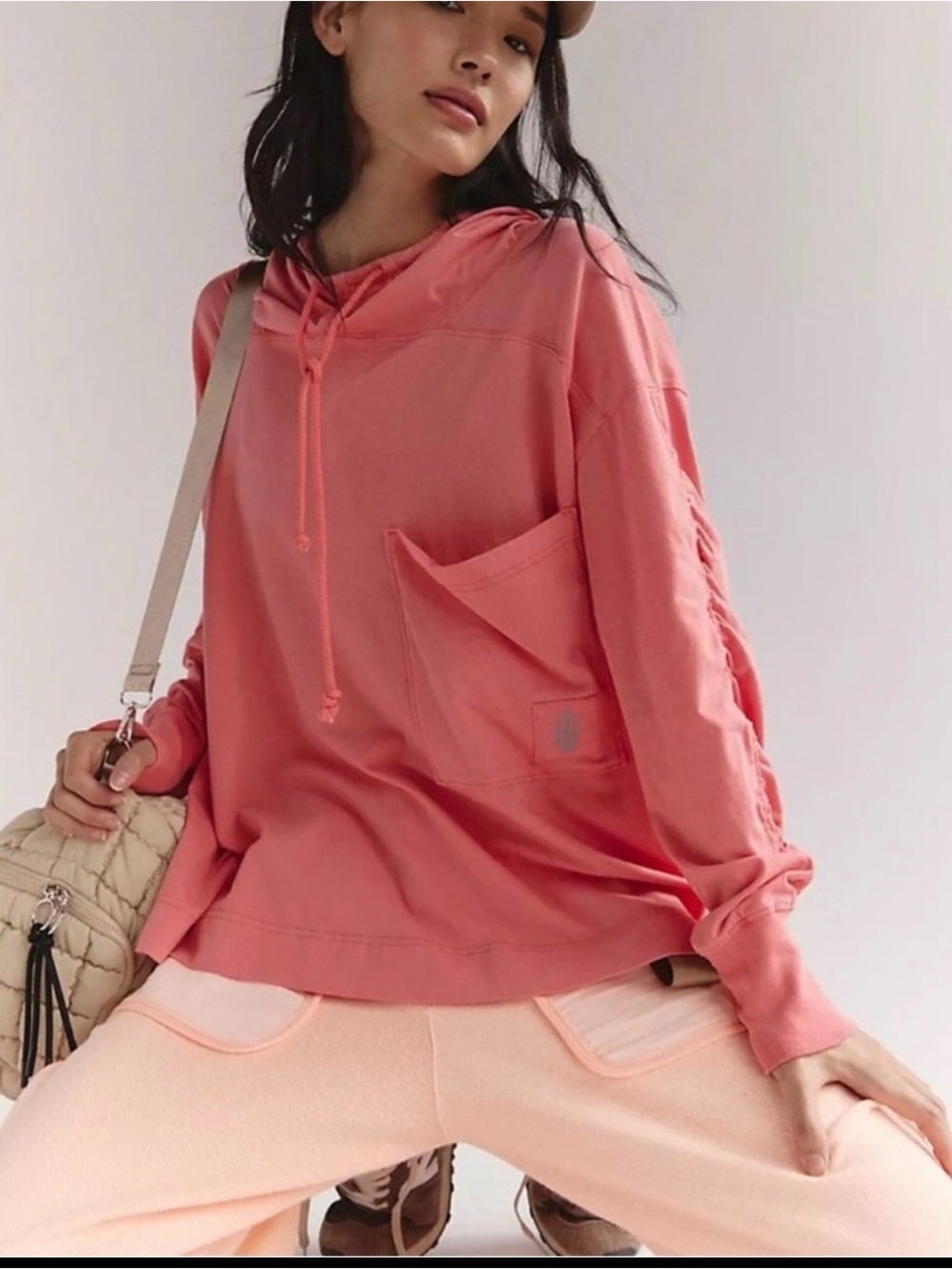 FP Movement by Free People Hot Shot Hooded Layer Hibiscus